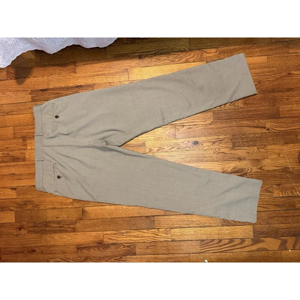 Lauren Ralph Lauren Men’s Dress Pants Tan Khaki Flat Front Trousers Size 33x30